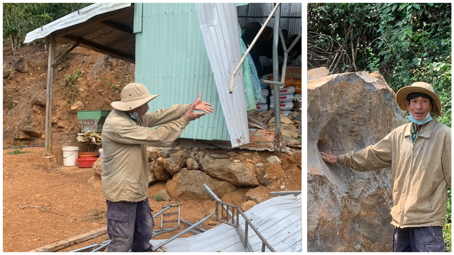 Lâm Đồng: Nổ mìn khai thác đá làm sập cầu, nát vườn cà phê- Ảnh 2.