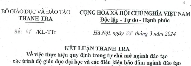 Kết luận Thanh tra Bộ GD-ĐT nêu lý do nhiều ngành học mới mở đã phải đóng- Ảnh 1.