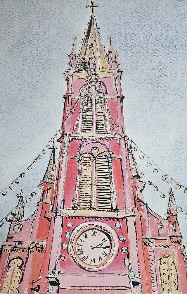 Góc ký họa: Nhà thờ Tân Định- Ảnh 1.