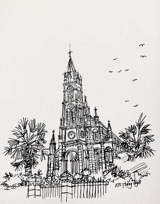 Góc ký họa: Nhà thờ Tân Định- Ảnh 6.