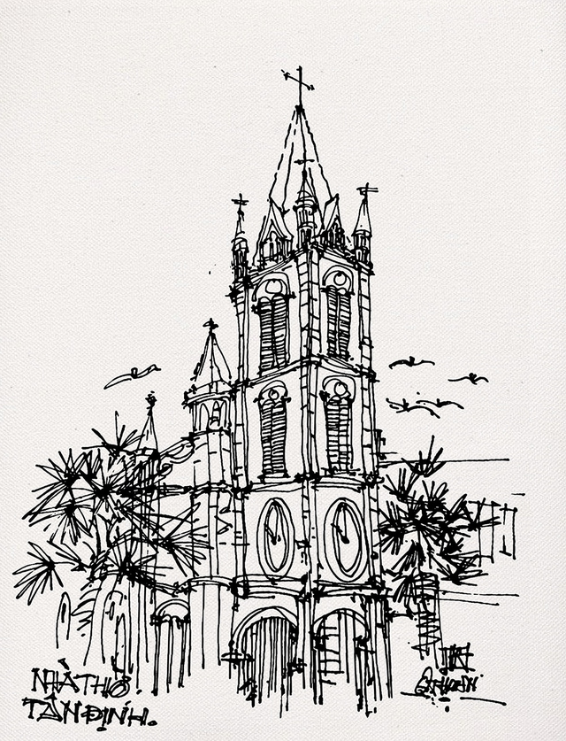 Góc ký họa: Nhà thờ Tân Định- Ảnh 7.
