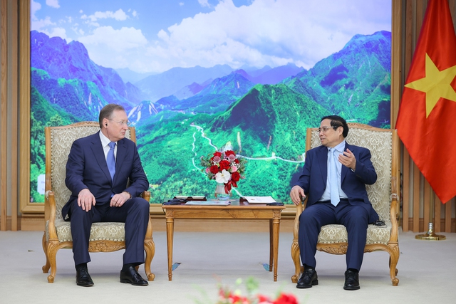 Thủ tướng Phạm Minh Chính tiếp Tổng giám đốc Công ty Zarubezhneft của Liên bang Nga