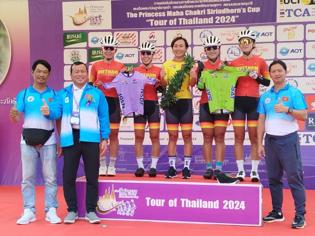 Nguyễn Thị Thật giúp xe đạp nữ Việt Nam thắng lớn sau 2 chặng ở Tour of Thái Lan 2024