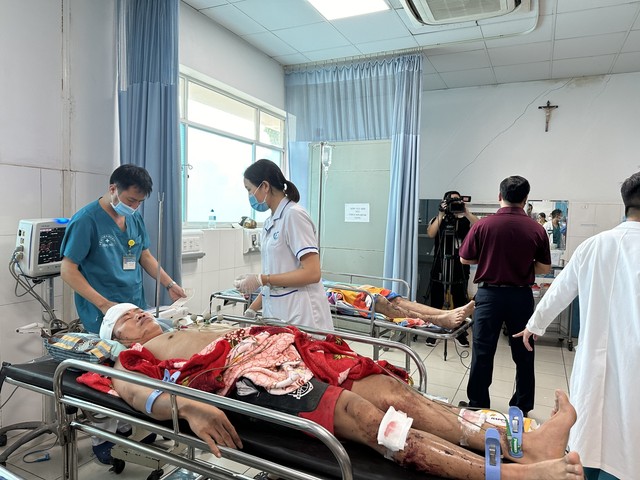 Các nạn nhân đang được điều trị tại Bệnh viện đa khoa Thống Nhất (Đồng Nai)