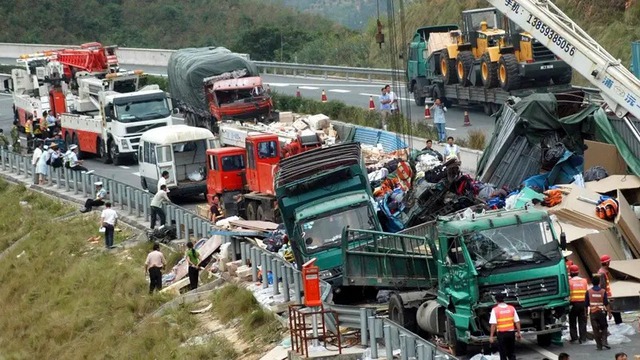 Ảnh minh họa về vụ việc tai nạn giao thông ở tỉnh Quảng Đông (Trung Quốc) ngày 1.5.2024.