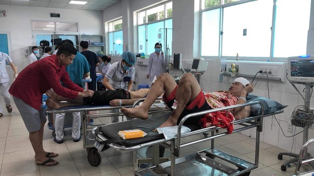Các nạn nhân bị thương được điều trị tại Bệnh viện đa khoa Thống Nhất (Đồng Nai)