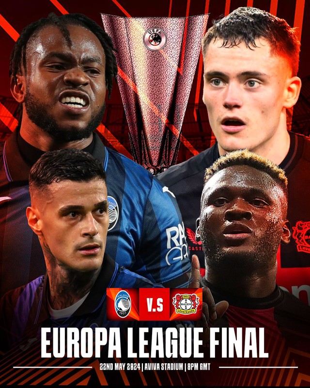 Chung kết Europa League mùa 2023 - 2024 diễn ra giữa CLB Bayer Leverkusen (Đức) gặp Atalanta (Ý)
