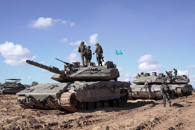 Xe tăng Israel tại miền đông Rafah ngày 10.5