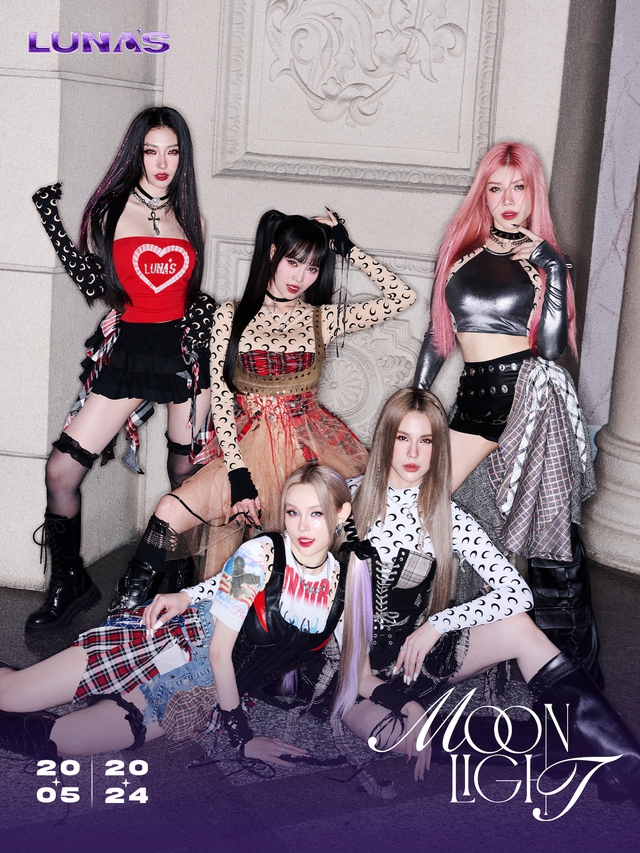 Tạo hình của 5 thành viên nhóm Lunas trong MV đầu tay Moonlight
