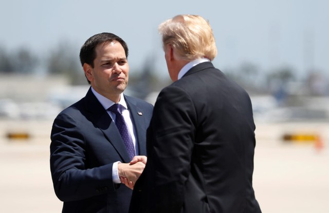 Ông Rubio và ông Trump tại Florida năm 2018