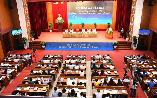 Quang cảnh Hội thảo văn hóa 2024 tổ chức tại Quảng Ninh ngày 12.5