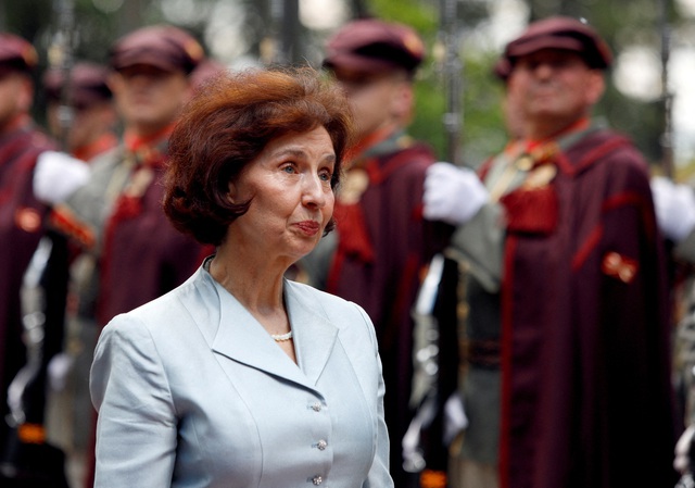 Bà Siljanovska-Davkova trong lễ nhậm chức hôm 12.5