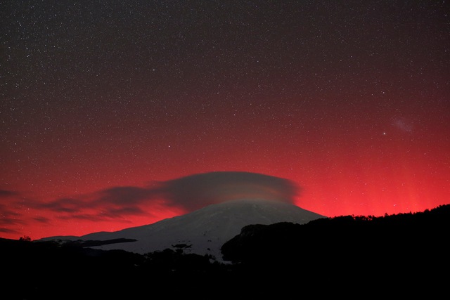 Cực quang màu đỏ ở Chile