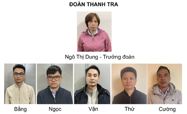 Các bị cáo thuộc đoàn thanh tra