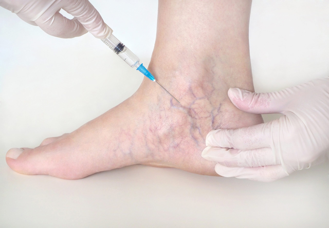 Điều trị suy giãn tĩnh mạch chân bằng tiêm xơ (sclerotherapy)
