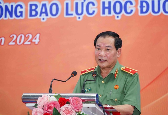 Thiếu tướng Nguyễn Văn Thuận, Giám đốc Công an TP.Cần Thơ, phát biểu tại buổi ra mắt mô hình
