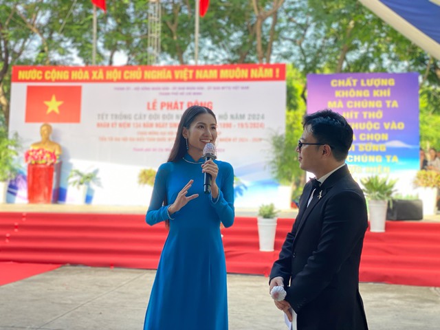 Hoa hậu Thanh Hà hưởng ứng chiến dịch trồng cây- Ảnh 3.