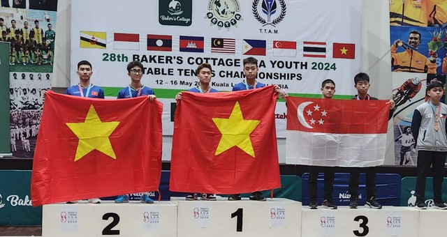 Bóng bàn trẻ Việt Nam chuyển mình xuất sắc với 3 HCV tại giải Đông Nam Á- Ảnh 1.