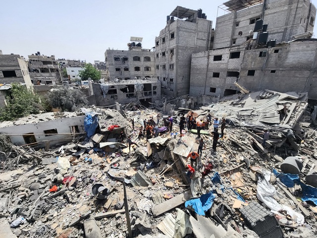 Một ngôi nhà bị phá hủy trong cuộc tấn công gần đây của Israel tại khu tị nạn Jabalia ở miền bắc Dải Gaza