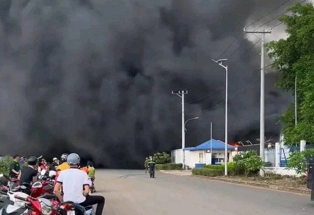 Đồng Nai: Cháy lớn tại một công ty ở Khu Công nghiệp Sông Mây- Ảnh 1.