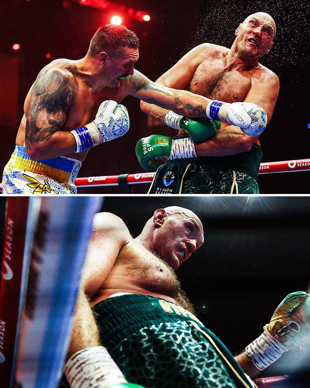 Thời điểm Fury bị Usyk tấn công suýt thua knock-out ở hiệp 9