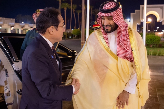 Thái tử Mohammed tiếp đón Thủ tướng Kishida tại Ả Rập Xê Út hồi tháng 7.2023