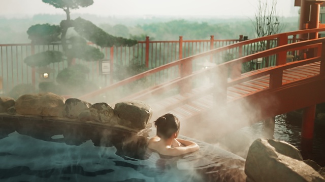 Thư giãn tại tổ hợp khoáng nóng Mori Onsen & Spa