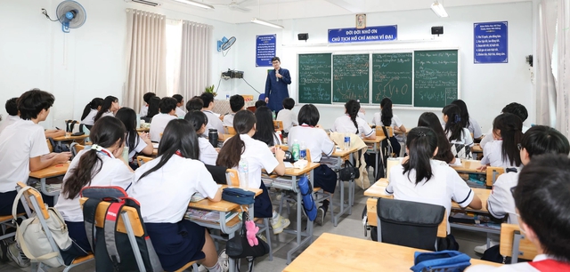 Lớp học tại Trường THCS Vân Đồn (Q.4, TP.HCM)