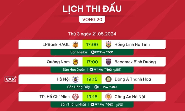 Lịch thi đấu, trực tiếp vòng 20 V-League hôm nay: Không khoan nhượng, HAGL bứt tốc- Ảnh 4.