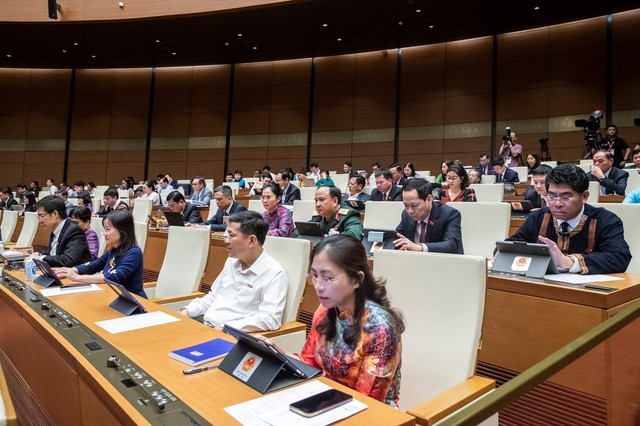 Các đại biểu tại kỳ họp thứ 7 Quốc hội khóa XV