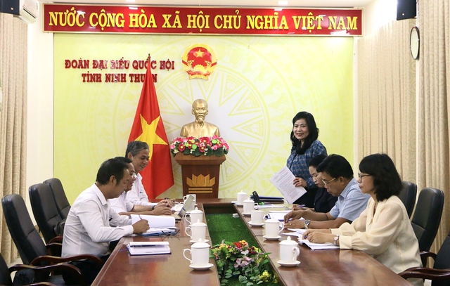 Công ty Điện lực Ninh Thuận báo cáo với Đoàn ĐBQH tỉnh Ninh Thuận về một số khó khăn, vướng mắc trong công tác đầu tư lưới điện trên địa bàn tỉnh Ninh Thuận