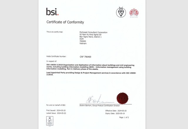 Chứng nhận BIM theo tiêu chuẩn BS ISO 19650-2:2018