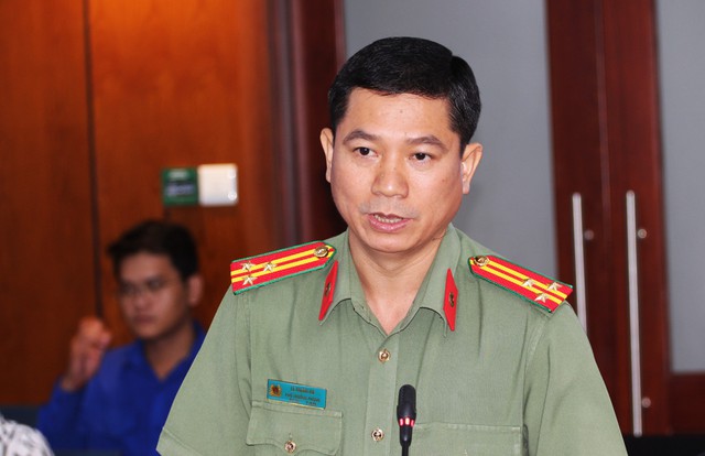 Thượng tá Lê Mạnh Hà, Phó trưởng phòng Tham mưu Công an TP.HCM thông tin về việc xử lý vi phạm giao thông