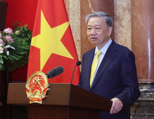 Chủ tịch nước Tô Lâm phát biểu tại cuộc gặp gỡ lãnh đạo, cán bộ, công chức, viên chức, người lao động Văn phòng Chủ tịch nước.
