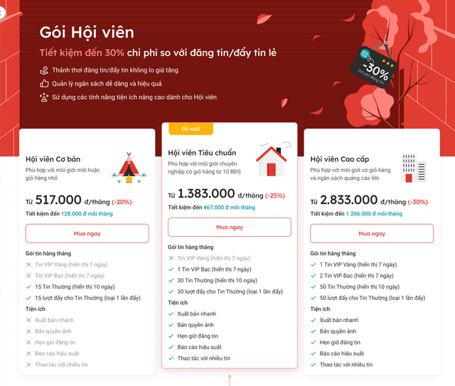 Batdongsan.com.vn ra mắt Gói Hội viên: Tiết kiệm đến 30% và nhiều ưu đãi hấp dẫn- Ảnh 1.