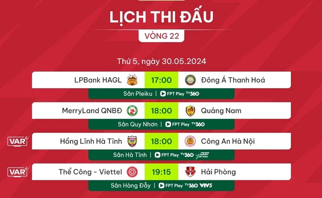 Lịch thi đấu, trực tiếp vòng 22 V-League hôm nay: HAGL vượt hiểm nguy, HLV Popov ‘vắng mặt’- Ảnh 4.