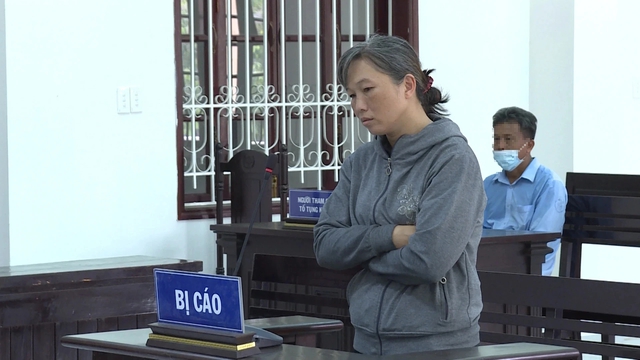 Bị cáo Trần Thị Thanh Tiền tại phiên tòa sơ thẩm ngày 3.5