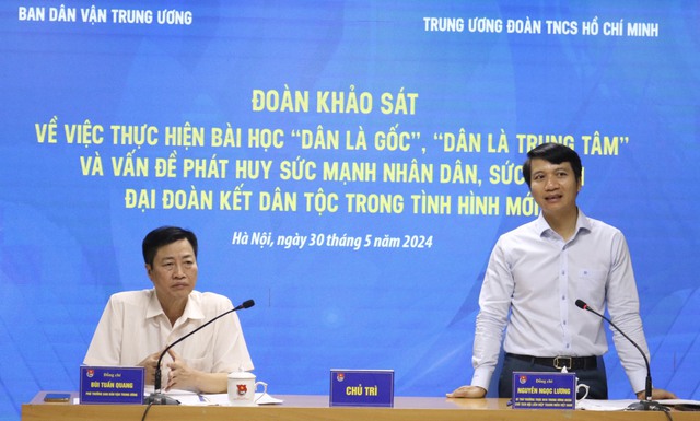 Ban Dân vận T.Ư khảo sát việc thực hiện bài học 'Dân là gốc' tại T.Ư Đoàn- Ảnh 2.