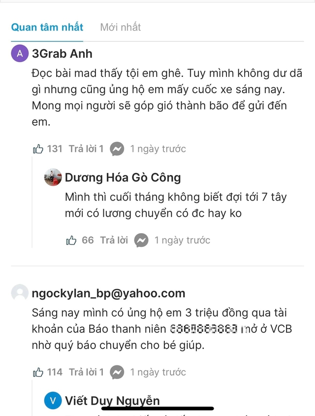 Rớt nước mắt với tấm lòng của bạn đọc hỗ trợ cô học trò khốn khó- Ảnh 2.