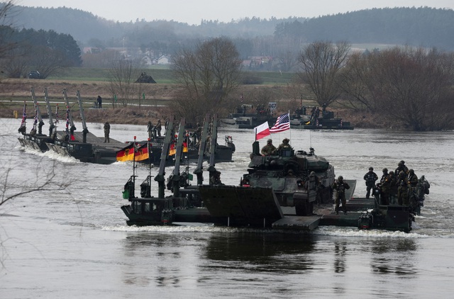 Các binh sĩ tham gia cuộc tập trận Dragon-24 tại Korzeniewo (Ba Lan) hồi tháng 3, một phần của cuộc tập trận Steadfast Defender