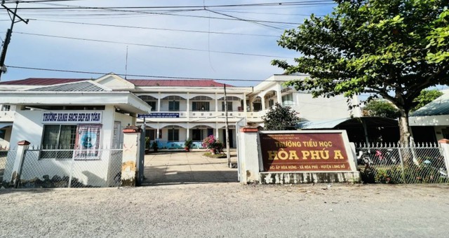 Trường tiểu học Hòa Phú A, nơi ông Nguyễn Anh Hoàng công tác