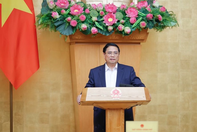 Thủ tướng Phạm Minh Chính phát biểu khai mạc phiên họp Chính phủ thường kỳ tháng 4
