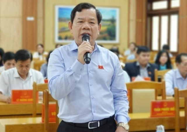 Ông Đặng Văn Minh trong kỳ họp HĐND tỉnh Quảng Ngãi vào cuối năm 2023