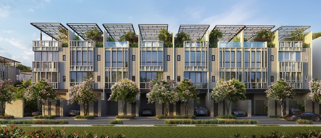 The Orchard: Không gian xanh, ươm mầm tương lai trẻ- Ảnh 2. Mỗi ngôi nhà sẽ được đi kèm một cây xanh trước nhà, kiến tạo nên không gian sống mang phong cách nghỉ dưỡng đẳng cấp