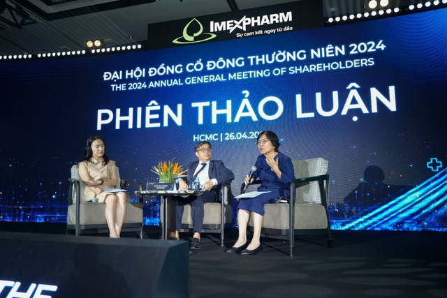 Phiên thảo luận của Ban lãnh đạo Imexpharm tại Đại hội đồng cổ đông 2024 diễn ra hôm 26.4.2024