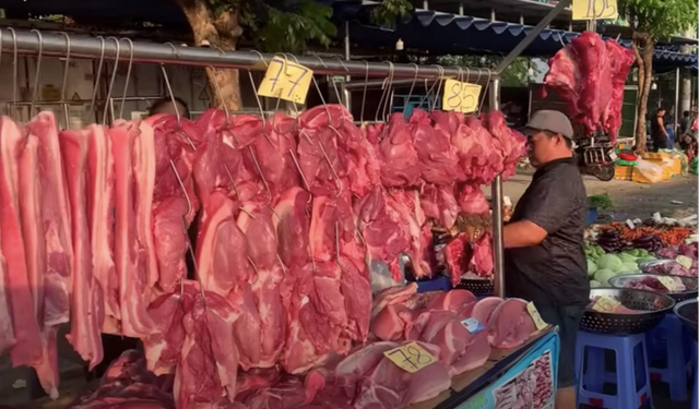 Giá thịt heo tại chợ đang tăng lên, tiêu thụ tốt