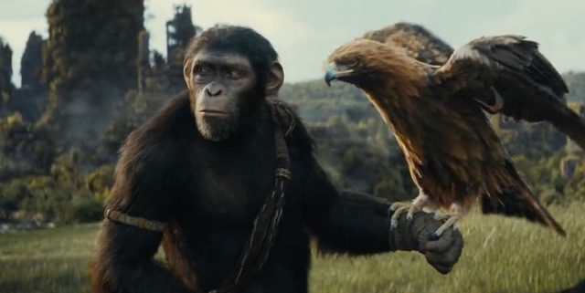 Một cảnh trong phim Kingdom of the Planet of the Apes ra rạp vào tuần này