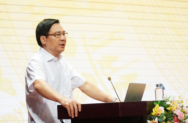 TS Phạm Như Nghệ, Phó vụ trưởng Vụ Giáo dục ĐH (Bộ GD-ĐT), phát biểu tại hội nghị tập huấn