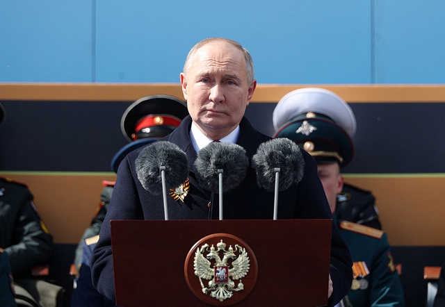 Tổng thống Putin phát biểu trong buổi lễ ngày 9.5