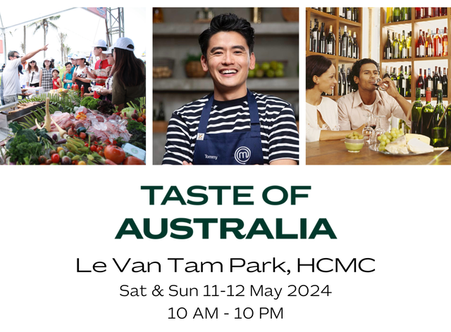 Sự kiện có sự tham gia của Đầu bếp Tommy Pham, Đại sứ Hương vị Úc 2024